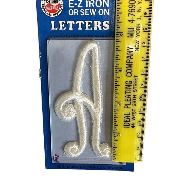 Vintage Letter A sew on or Iron on Monogram - Picture 7 of 9